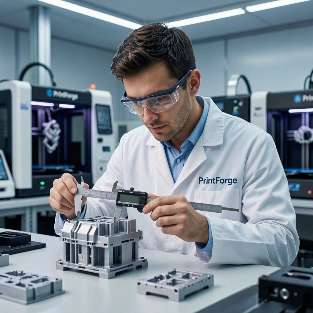 Technician scanning a physical part